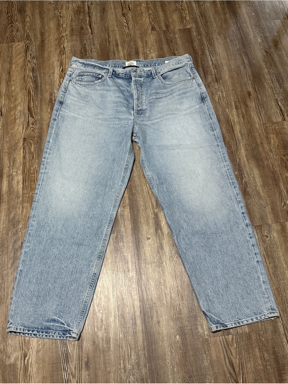 Citizens of Humanity Devi Low Slung Baggy Taper Jeans Women's 34 Button Fly Deni